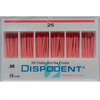Штифты гуттаперчевые Dispodent 06 №25 (60 шт)