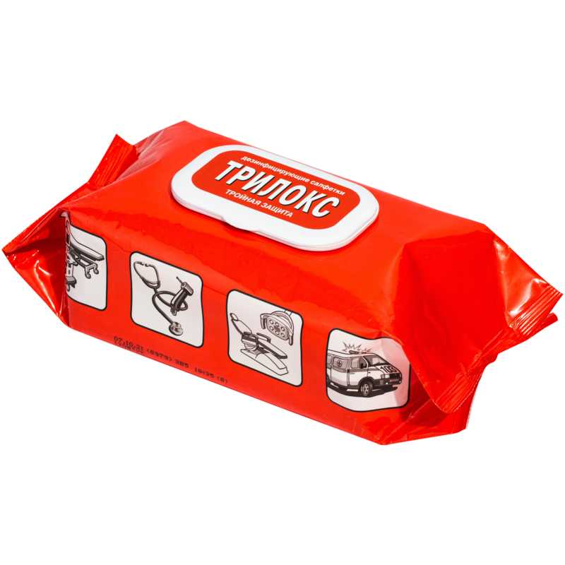 ЧЗ Салфетки дезинфицирующие "Трилокс" 120 шт. (мягкая пачка)