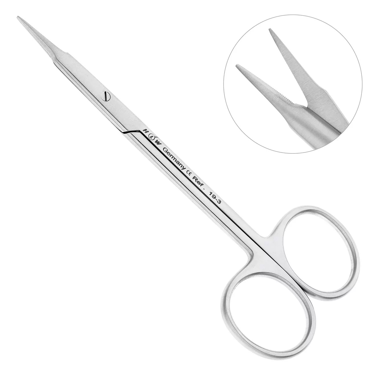 19-3 Ножницы хирургические Stevens, прямые, 11.5 см HLW