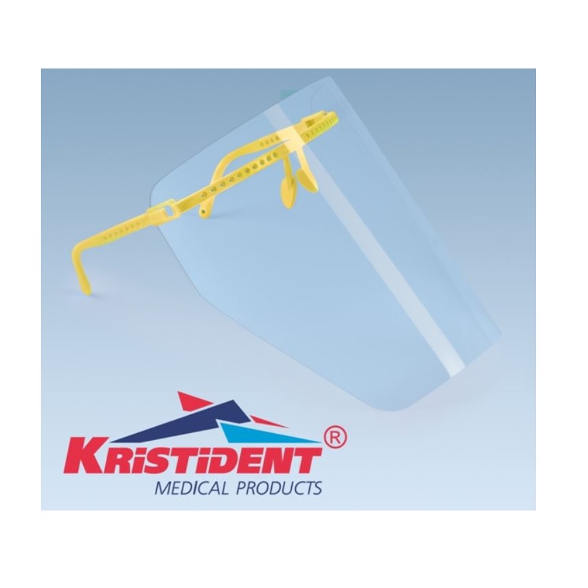 Экран защитный (1 оправа+5 щитков) "Кристидент" желтый