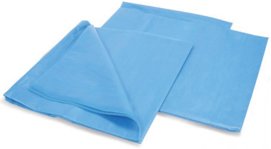 Простыня хирург. однораз. стер. голубая "Гекса" 2,0*1,4м 20г/м2 (70шт/кор)