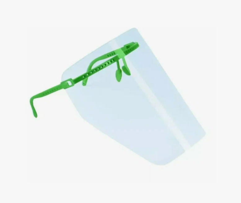 Экран защитный для лица Кристидент "Классик" (1 оправа + 5 щитков) цвет салатовый