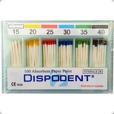 Штифты бумажные Dispodent 02 №15-40 (200 шт)