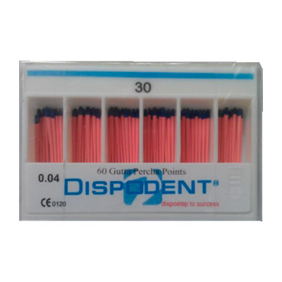 Штифты гуттаперчевые Dispodent 04 №30 (60 шт)
