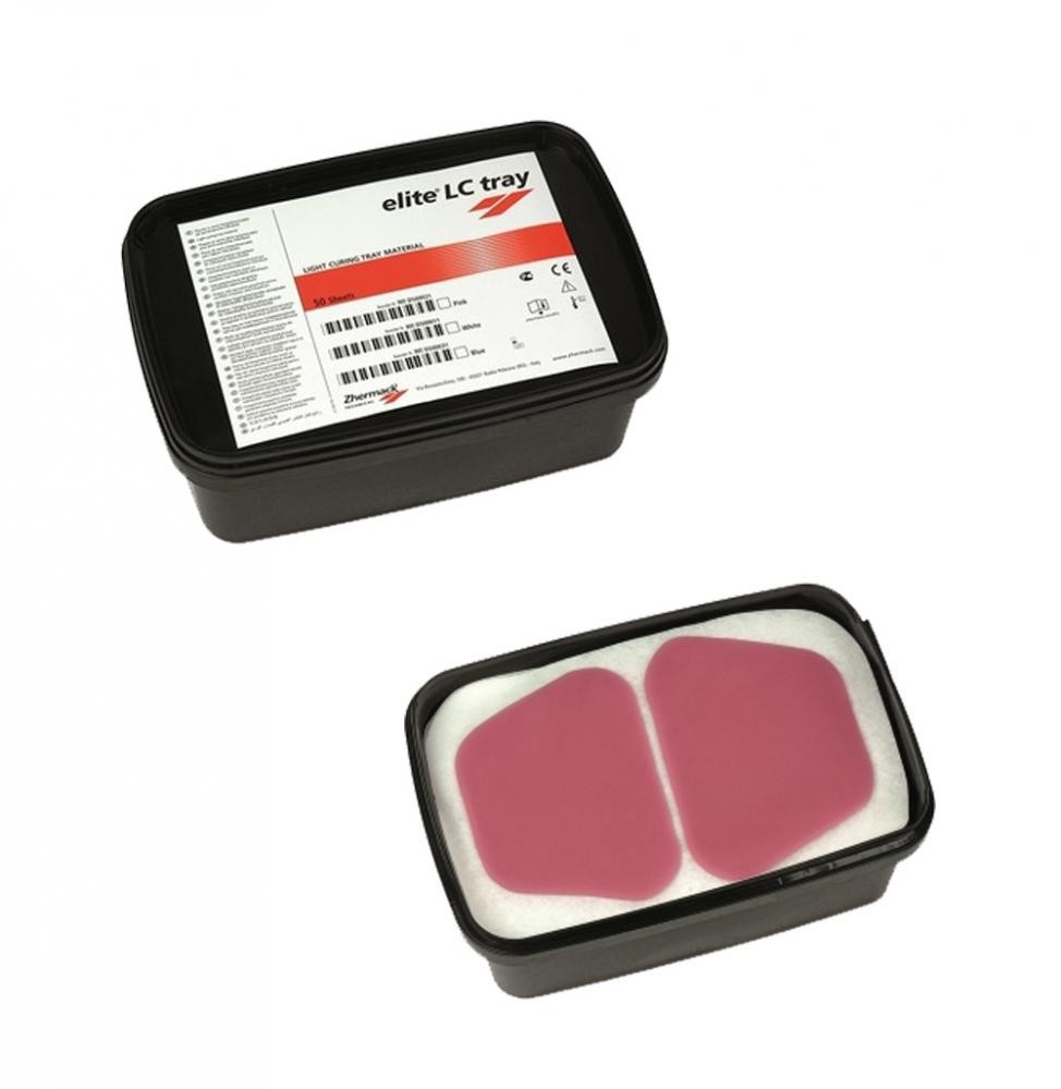 Элит / Elite LC Tray фотополимеризующиеся пластмассовые пластины розовые D500021