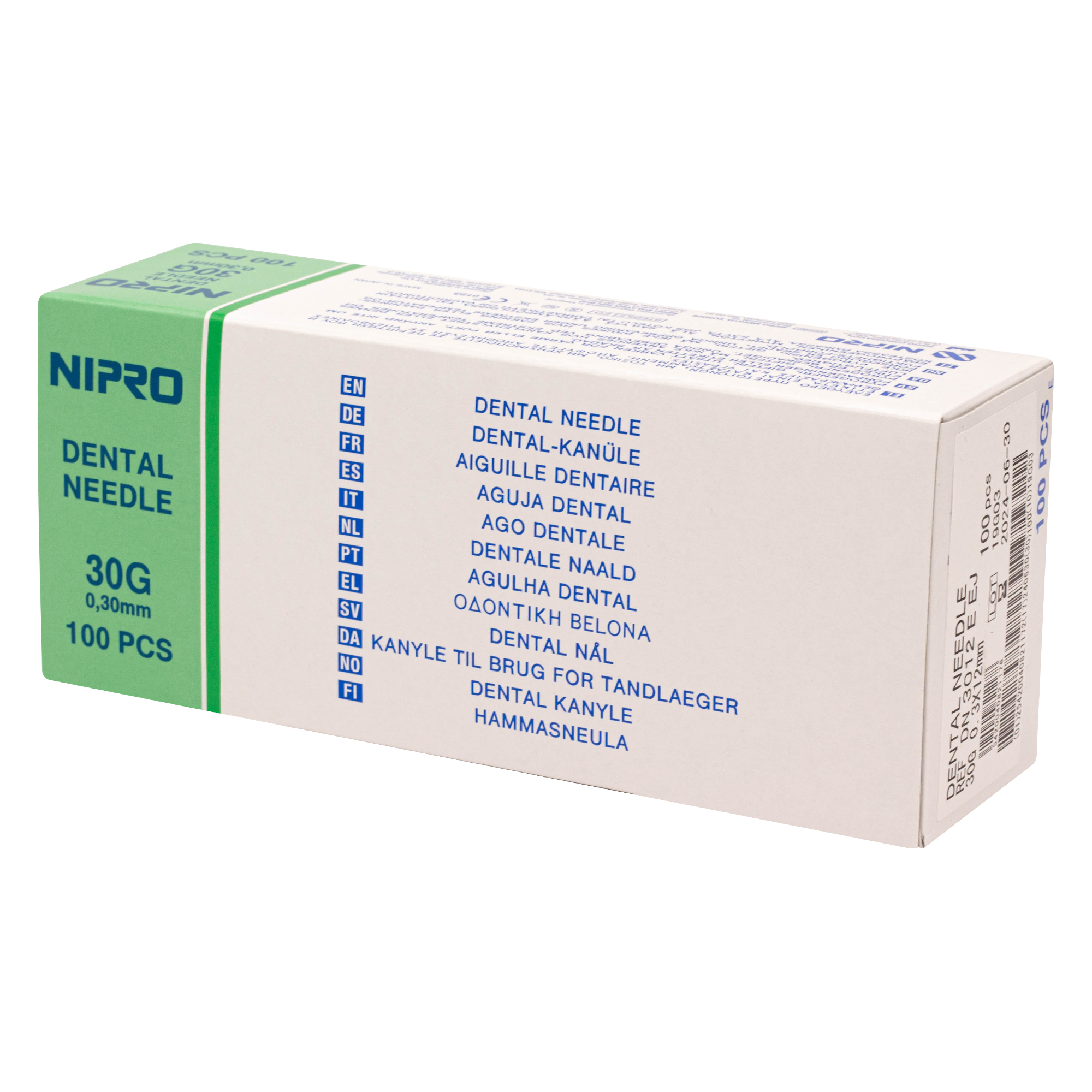 Иглы карпульные / Nipro 30G 0,3 мм 12 мм евро, Япония(100шт.) 