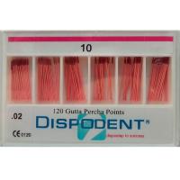 Штифты гуттаперчевые №10 (120 шт) Dispodent