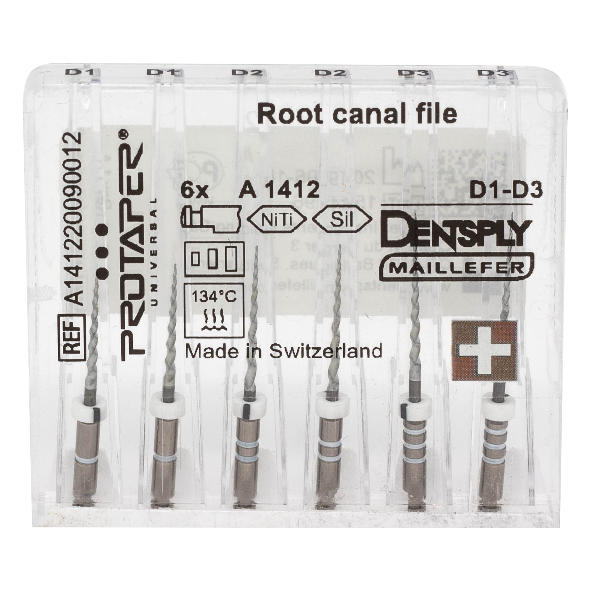 ПроТейпер/ProTaper Retreet ассорти+подставка D1-D3 машинные 16,18,22мм.Maillefer A141500090012