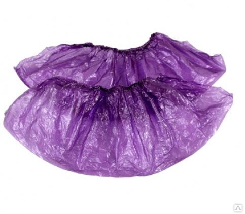 Бахилы стандарт фиолетовые Elegreen 2.2 гр (50 пар) (3000 пар / 3500 пар т.к.)