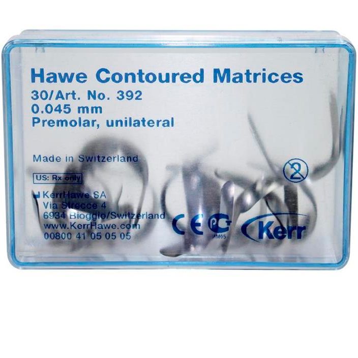 Матрицы анатомической формы Hawe Precontoured Matrices 30 шт  премоляры двустор  395