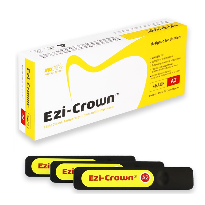 Ezi-Crown / Изи-Краун - композитный материал для временных конструкци А2 (3 шт.*15 г) 701-2 MEDICLUS