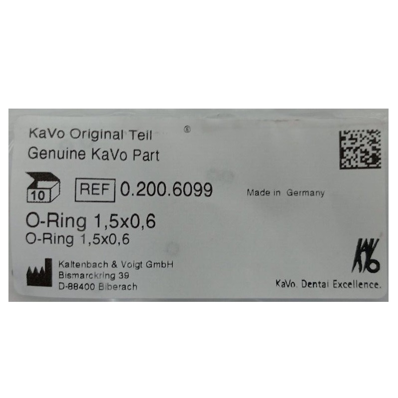 0.200.6099 O-RING - кольцо 1,5 х 0,6 (упак. 10 шт.) KaVo
