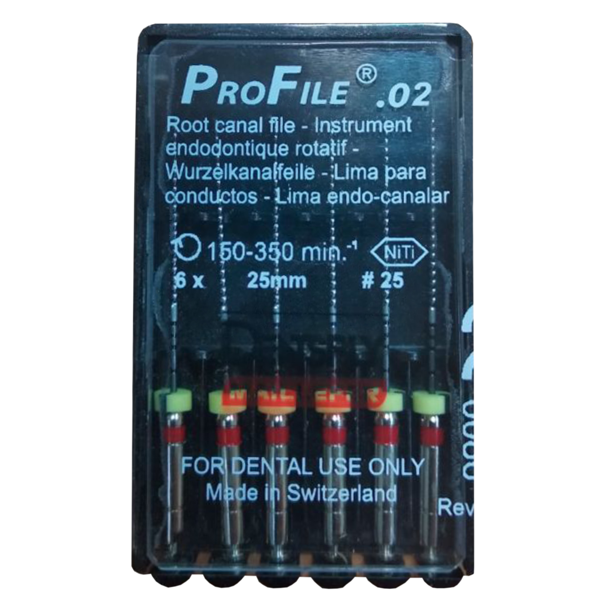 Профайл/Profile 02 25/25 мм 6 шт Maillefer A034422502500