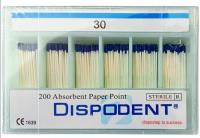 Штифты бумажные Dispodent 02 №30 (200 шт)