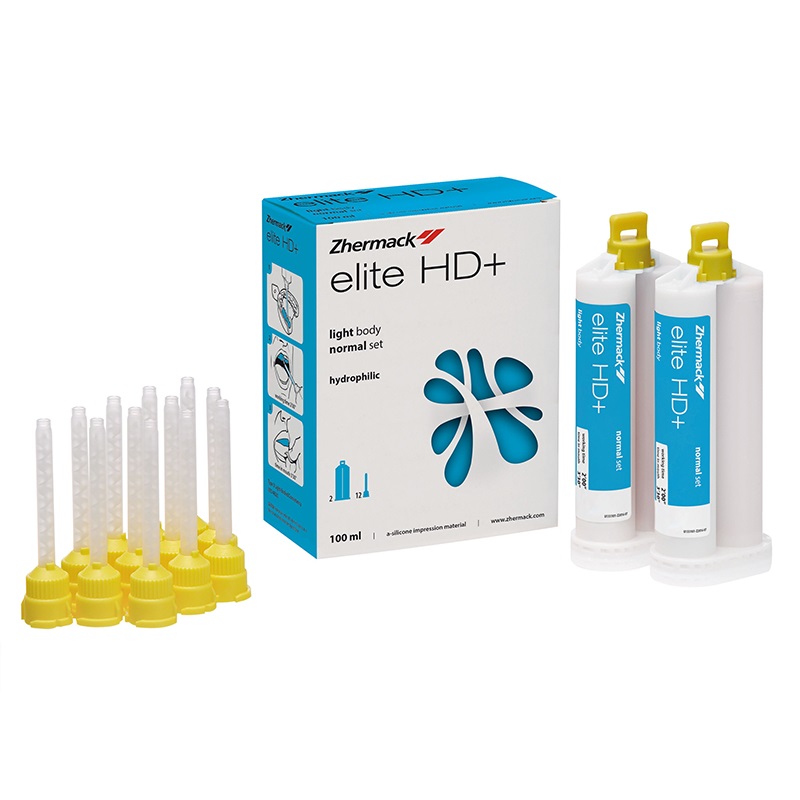 Слепочная масса Элит эйч ди / Elite HD+ Light Body Normal Set 2 х 50 мл + 12 канюль C203030