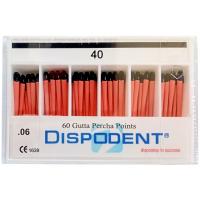 Штифты гуттаперчевые Dispodent 06 №40 (60 шт)