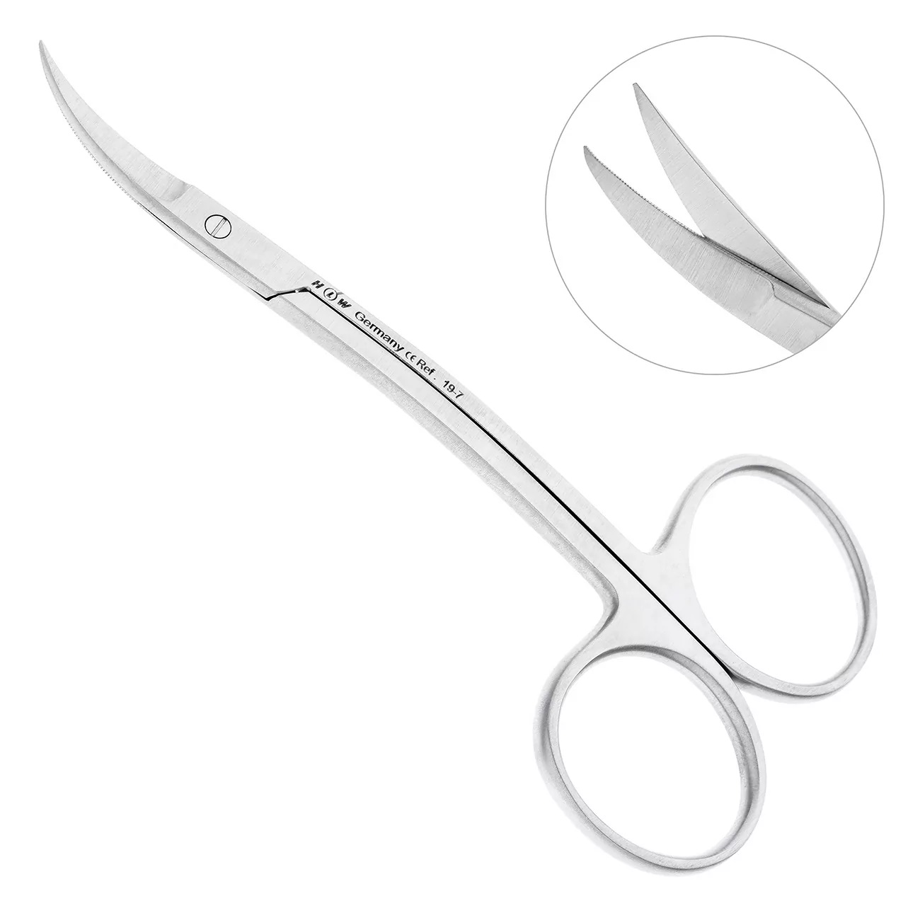 19-7 Ножницы хирургические двойной изгиб La Grange 11.5 см HLW