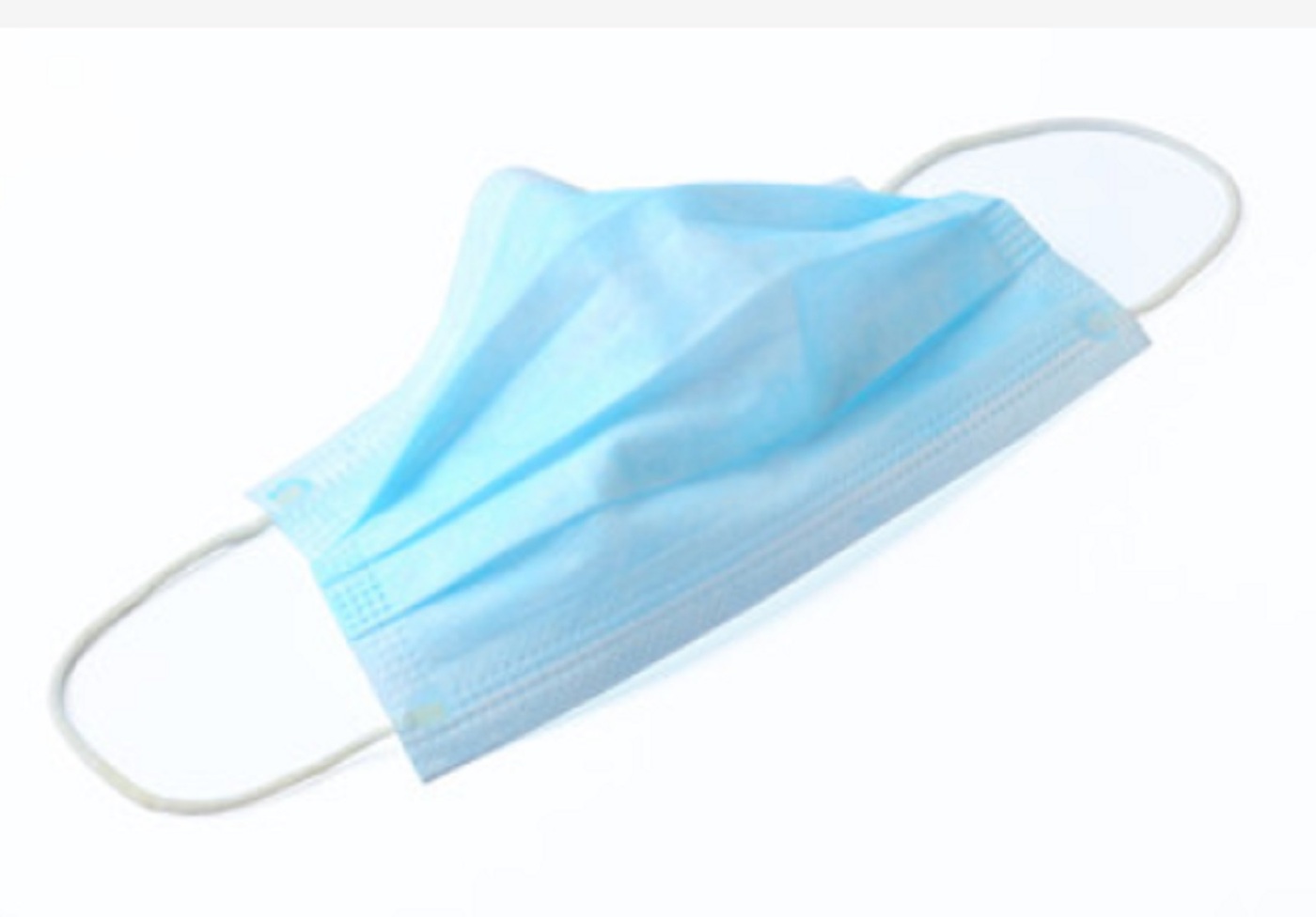 Маска медицинская трехслойная на резинках (голубая), 50 шт/упаковка, Китай (Carestone)