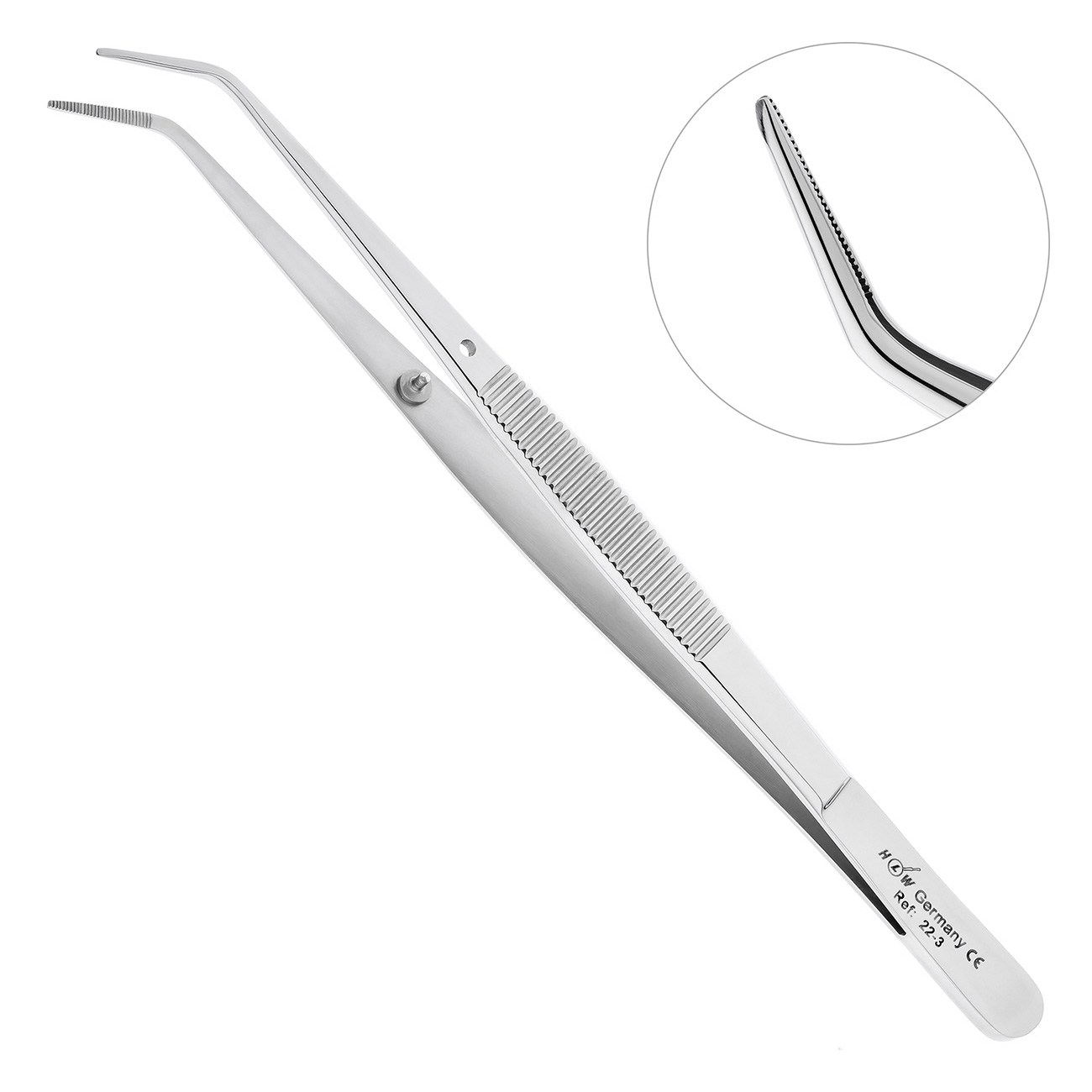 Пинцет Стоматологический изогнутый с 2-м изгибом 150/160 мм