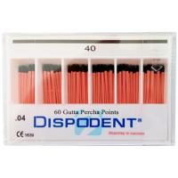 Штифты гуттаперчевые Dispodent 04 №40 (60 шт)