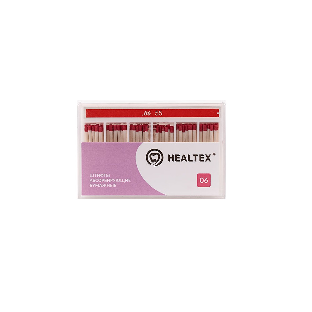 Штифты бумажные Healtex конусность 06 размер 55 100шт PMM 55/6