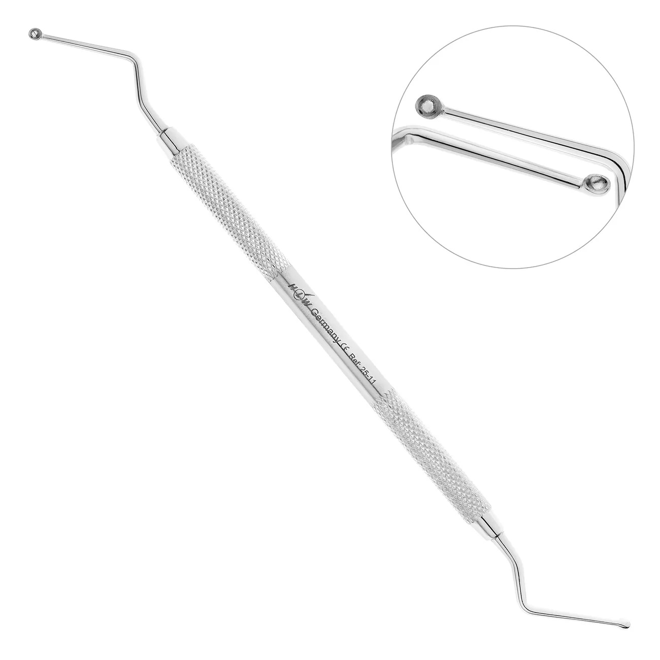 25-11 Ложка кюретажная Martin 2 мм круглая HLW