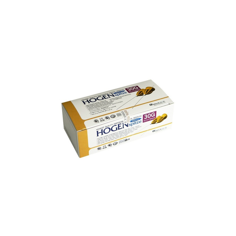 Иглы карпульные 27Gx30mm (0,4 x 30) уп. №100 Hogen Spitze C-K Dental Ind.Co., LTD