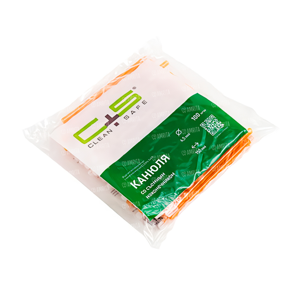 Канюли/слюноотсосы со съемным наконечником Clean+Safe диаметр 6.5 мм длина 150 мм оранжевые  CAO15