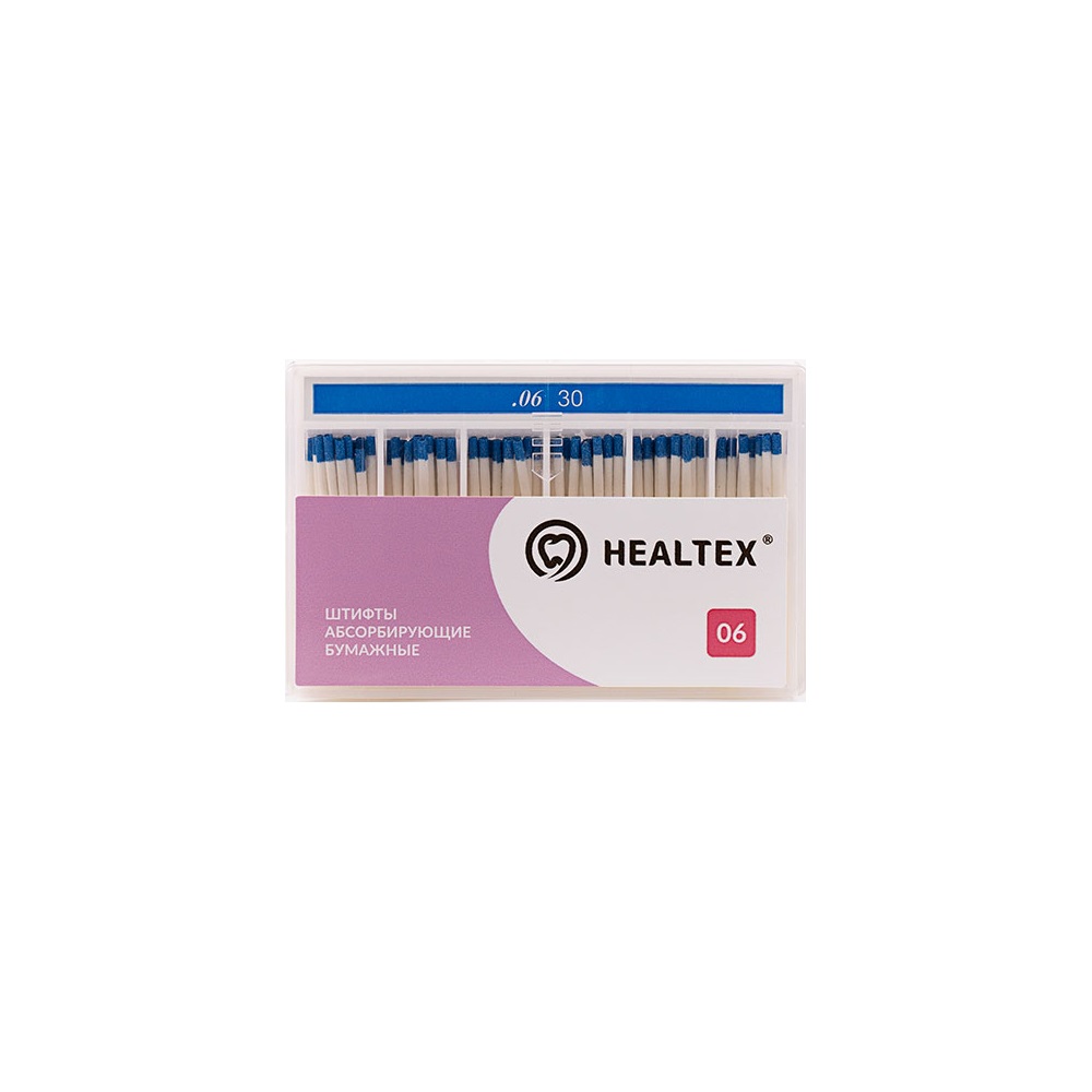 Штифты бумажные Healtex конусность 06 размер 30 100шт PMM 30/6
