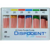 Штифты гуттаперчевые Dispodent 06 №15-40 (60 шт)