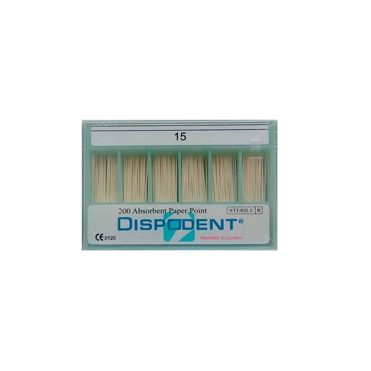 Штифты бумажные 02 №15 (200 шт) Dispodent