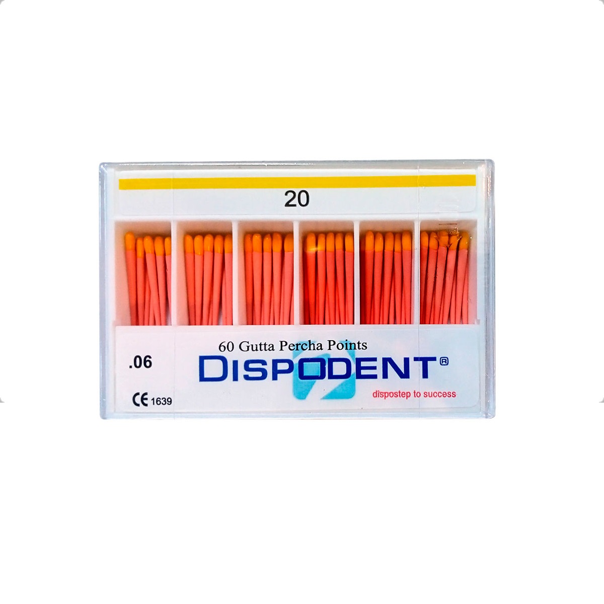 Штифты гуттаперчевые Dispodent 06 №20 (60 шт)