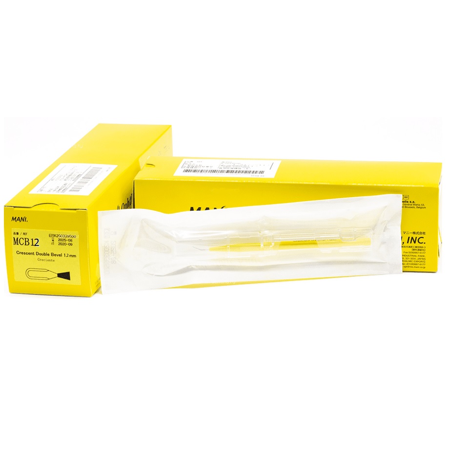 Скальпель - расслаиватель MANI одноразовый 1,2 мм c двумя режущими кромками (6 шт./уп.), арт: MCB12
