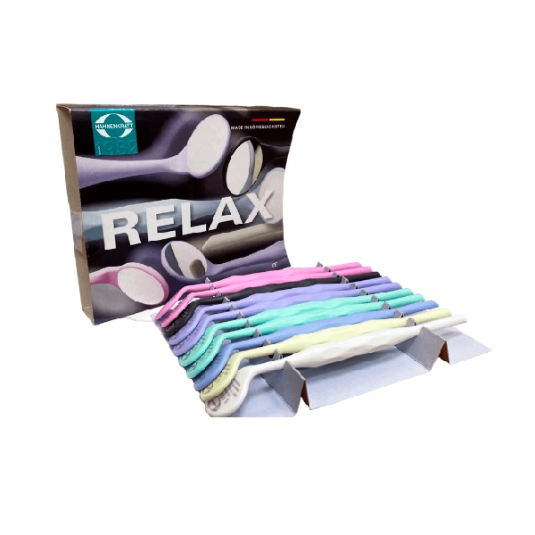 Зеркало с ручкой RELAX FS Rhodium №4, диаметр 22 мм, ассорти, родиевые 10 шт. HSJ 134-10 Hahnenkratt