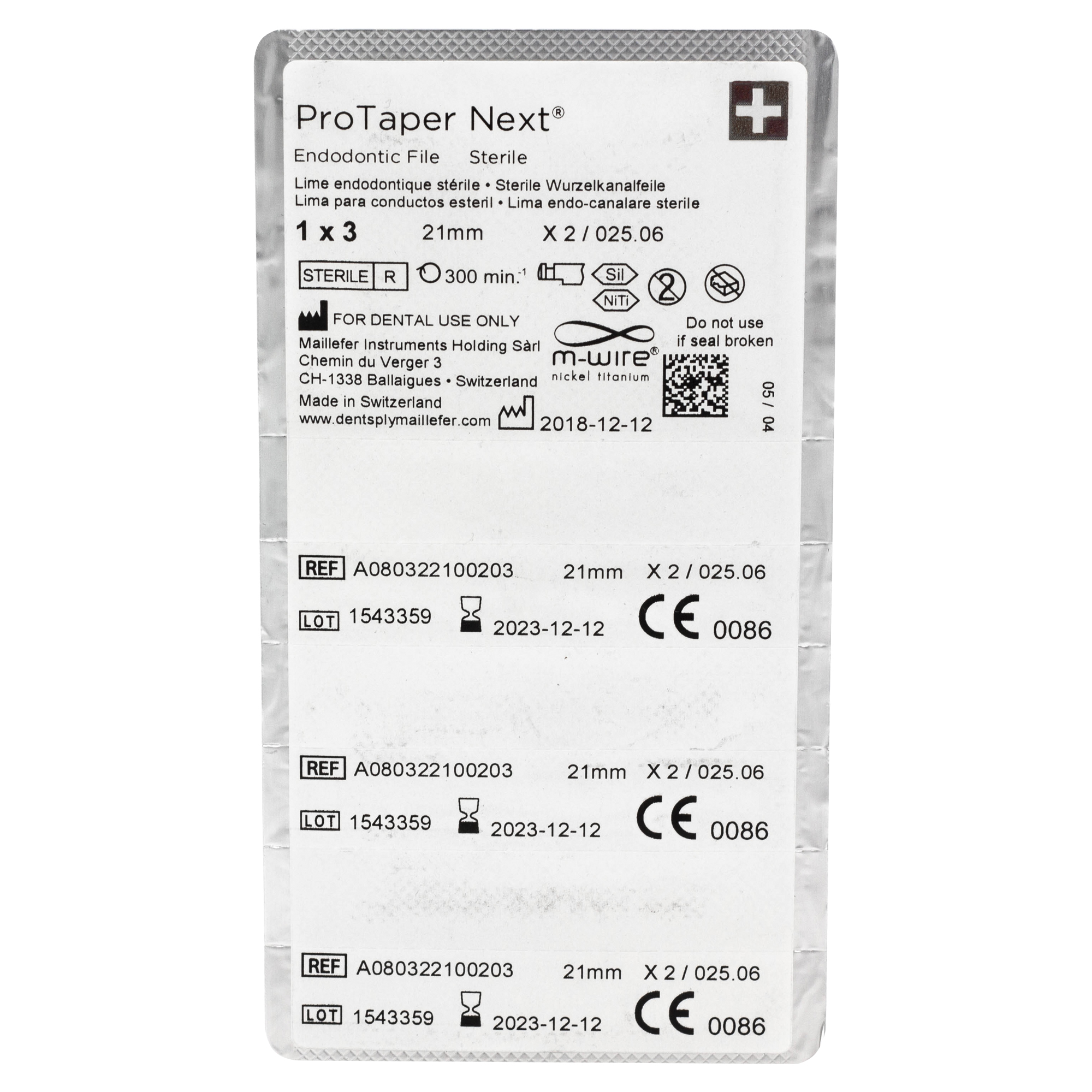 ПроТейпер Некст/Pro Taper NEXT 21 мм Х2 (красный) A080322100203