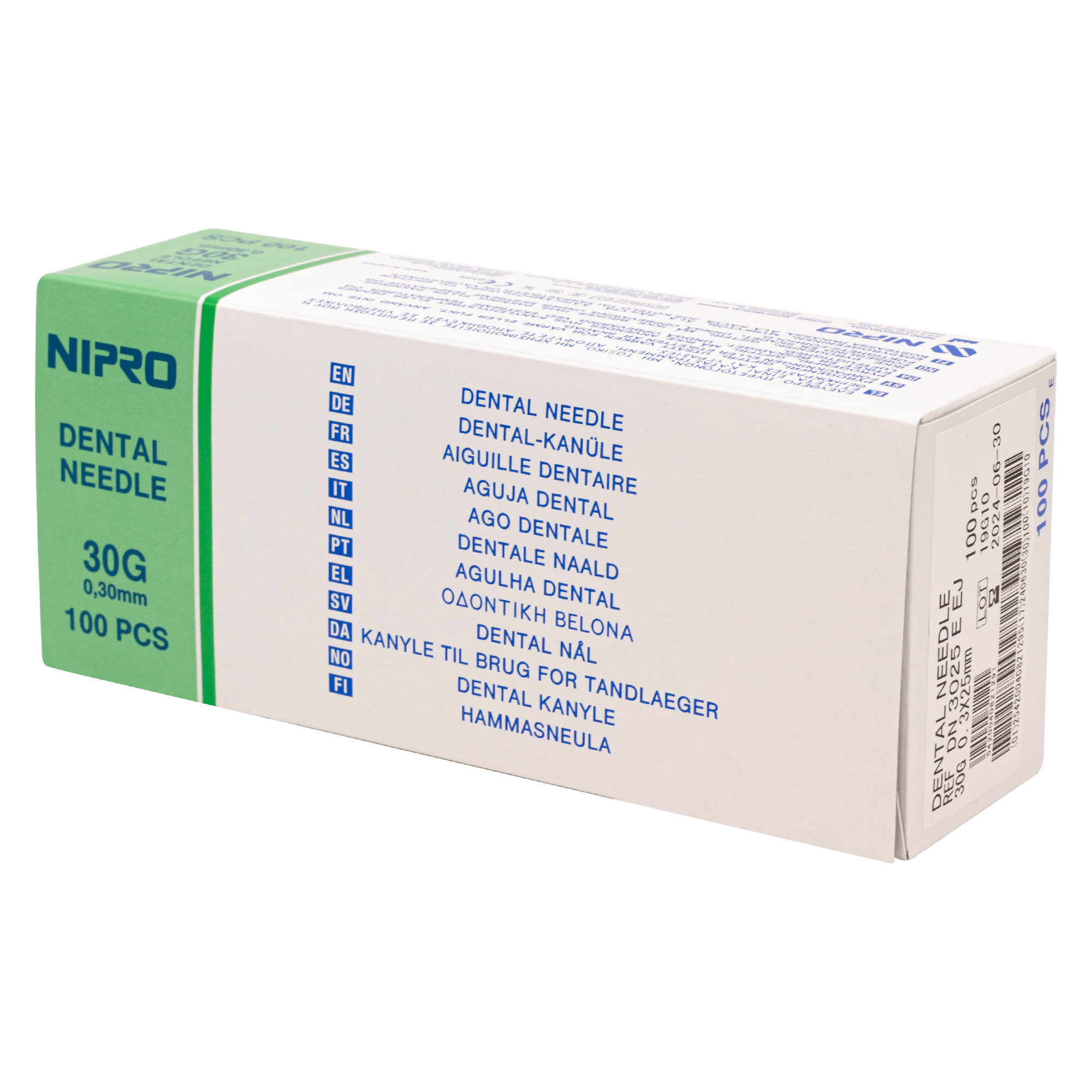 Иглы карпульные / Nipro 30G 0,3 мм 25 мм евро, Япония (100шт.) 