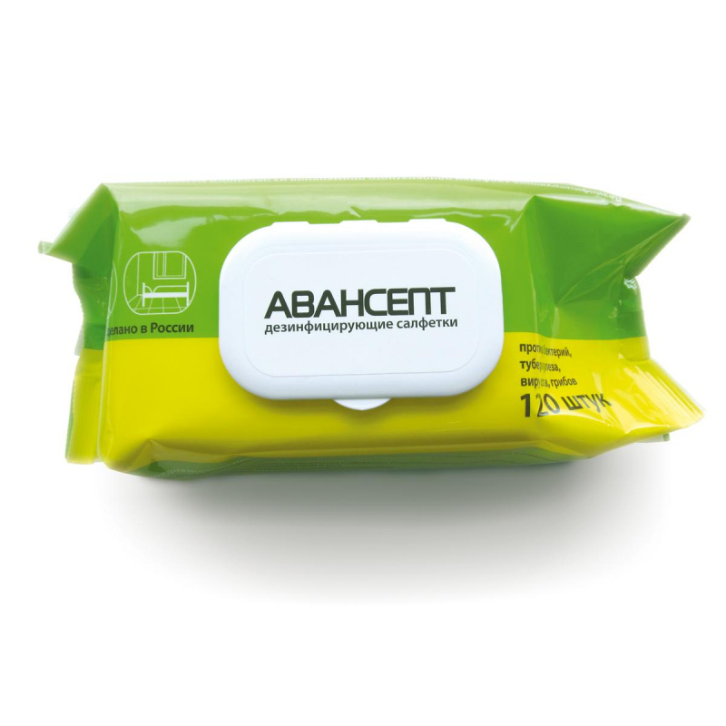 ЧЗ Салфетки дизенфицирующие "Авансепт" (120 шт. в мягкой упаковке)