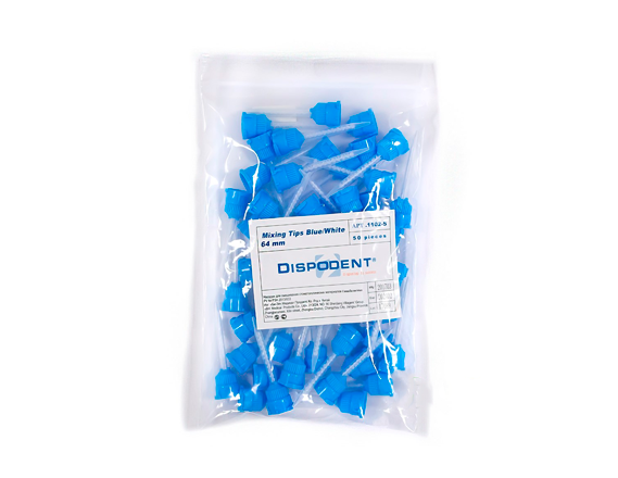 Наконечники смесительные 50 шт.Mixing Tips голубые/белые (аналог структур) 1102-5 Dispodent