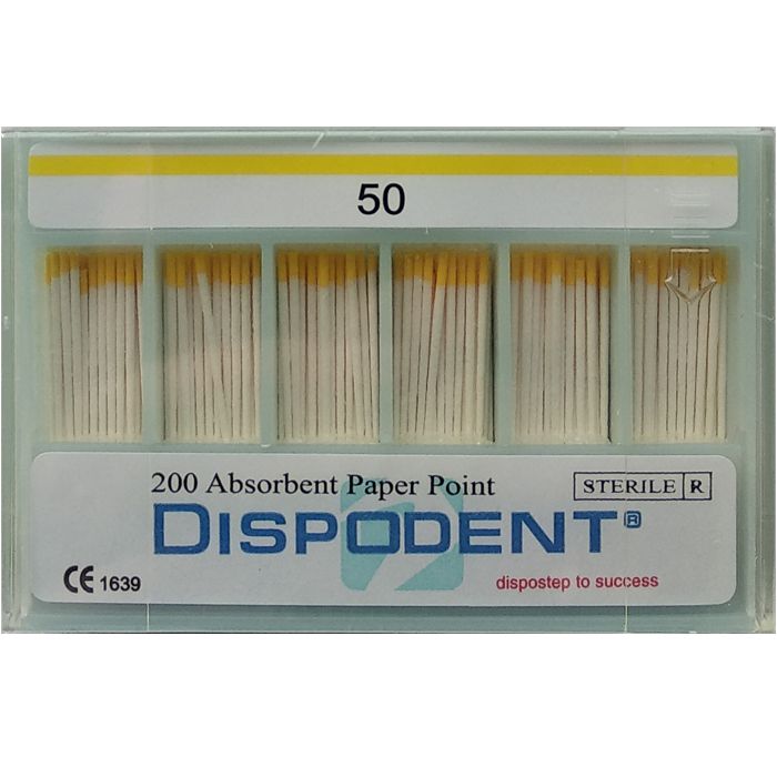 Штифты бумажные Dispodent 02 №50 (200 шт)
