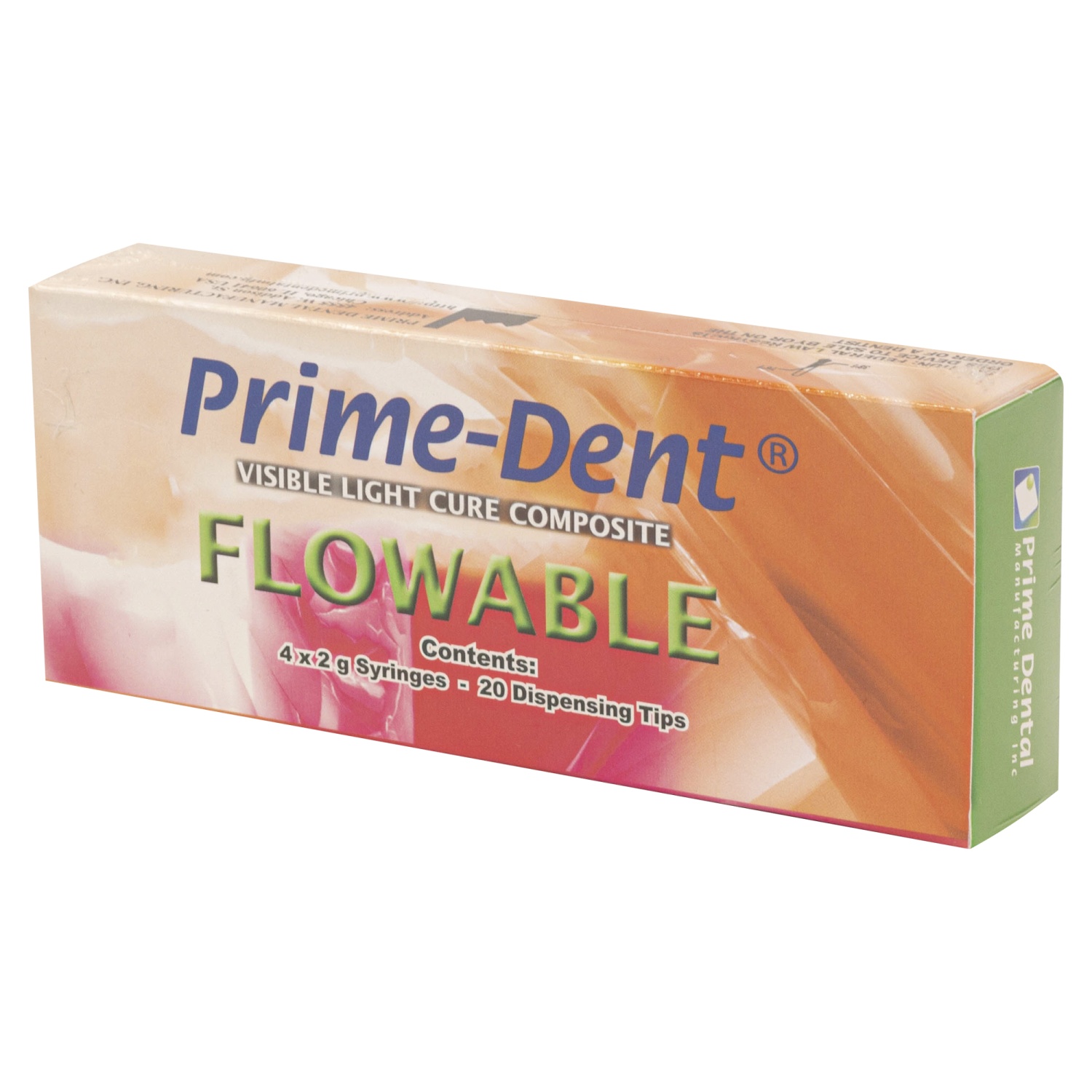 Текучий композит ПраймДент / PrimeDent Флоу цв.А2 в шпр.2 гр. x 4 шт.; наконеч. для шприцов - 20 шт.
