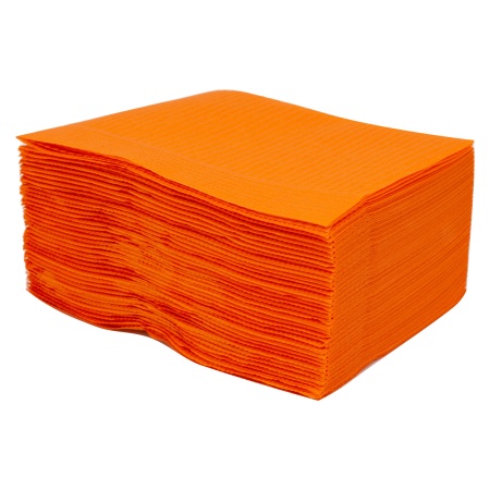 Салфетки нагрудные 2-слойные "JNB" 33*45см 125 шт темно-оранжевые