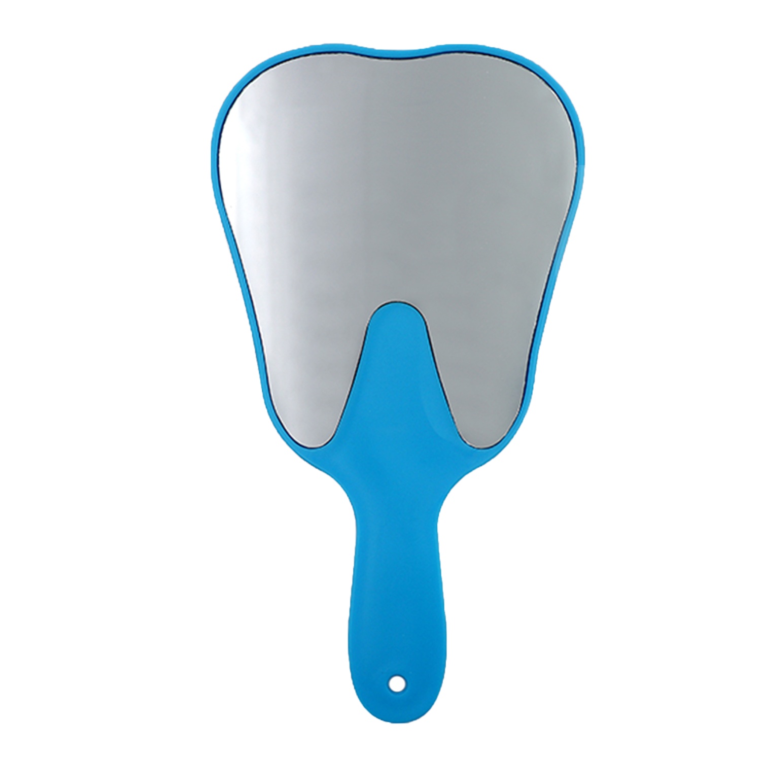 Зеркало пациента в форме зуба голубой