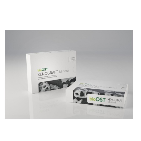 bioOST XENOGRAFT Mineral (гранулы без коллагена) 0,25-1мм, 3 см3, XMn-1-3