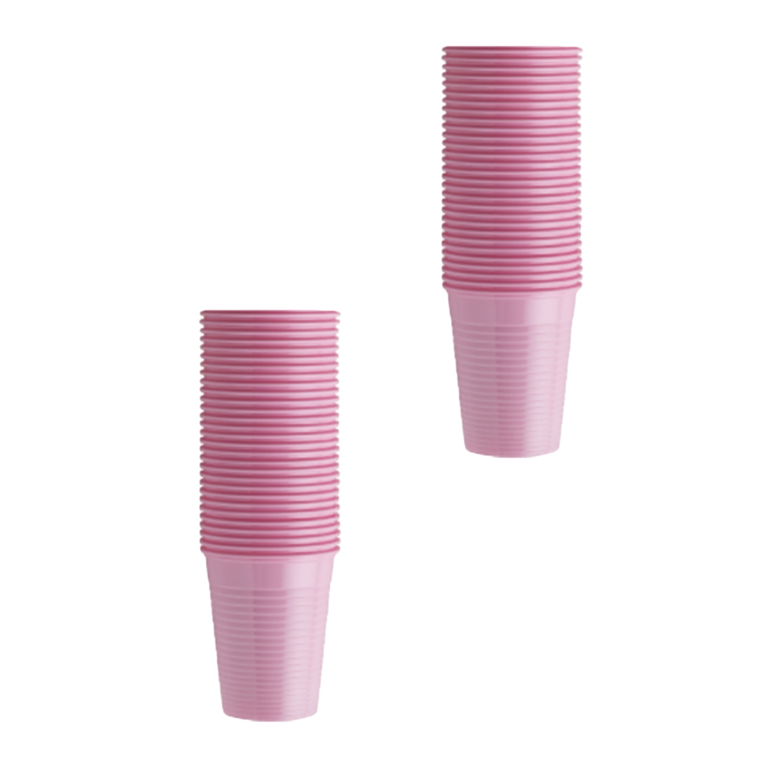 Стаканы однораз окраш и неокраш, емк 200 мл, 100 шт, розов 