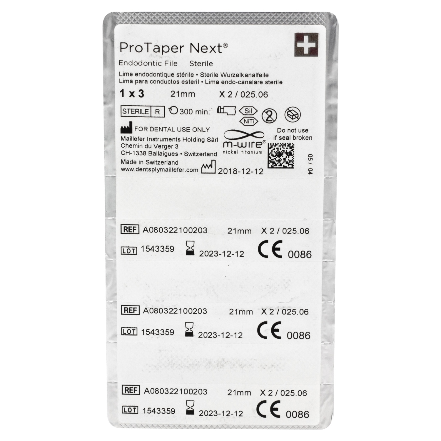 ПроТейпер Некст/Pro Taper NEXT 21 мм Х2 (красный) A080322100203