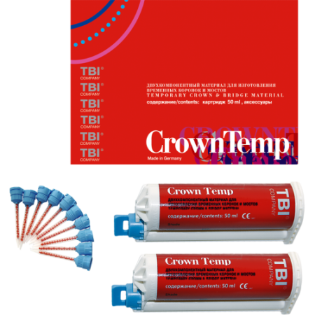 КроунТемп АутоМикс / CrownTemp А1 материал для временных коронок и мостов 50 мл S&C Polymer