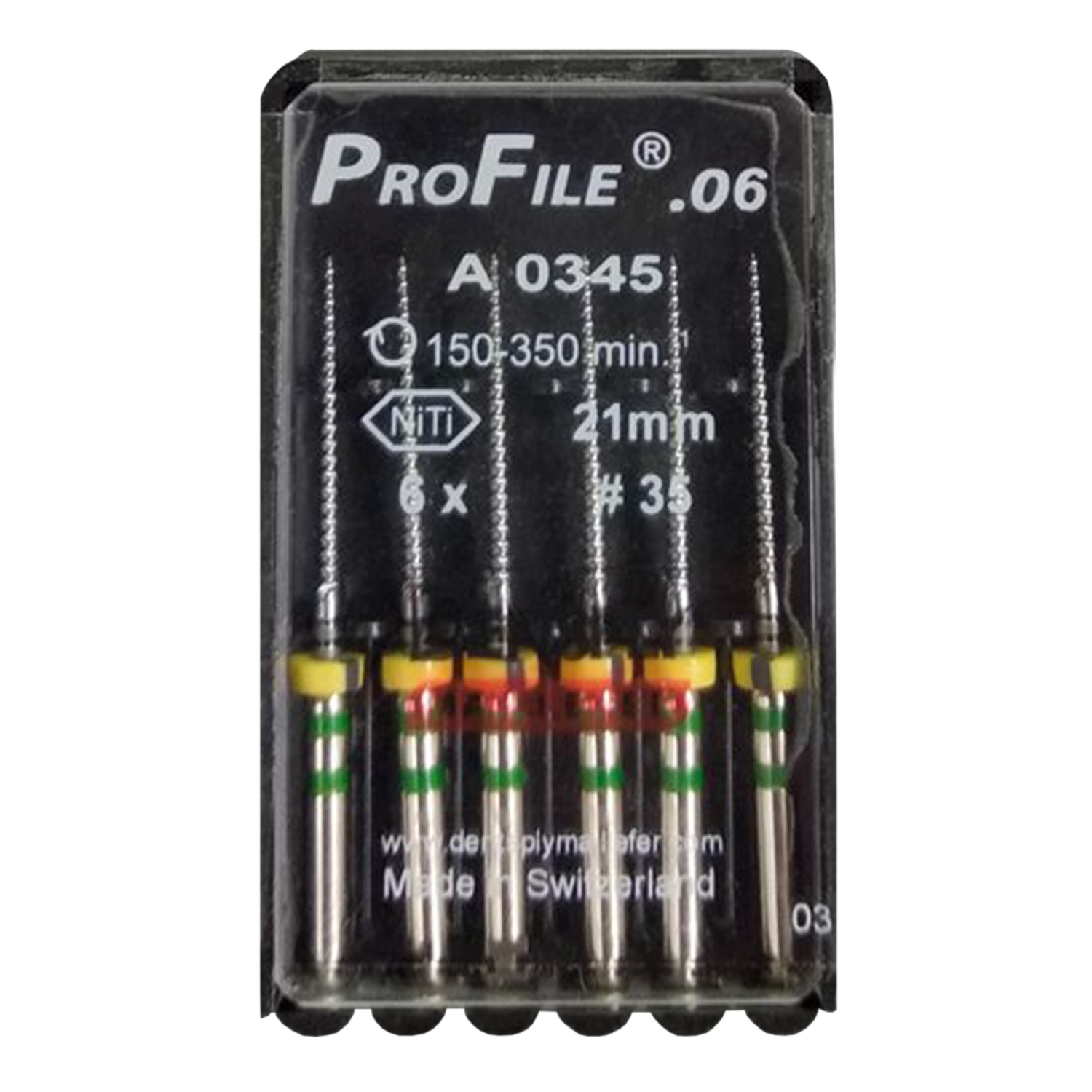 Профайл/Profile 06 35/21 мм 6 шт Maillefer A034522103512